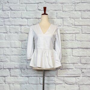 Markup Woman White Peplum Top